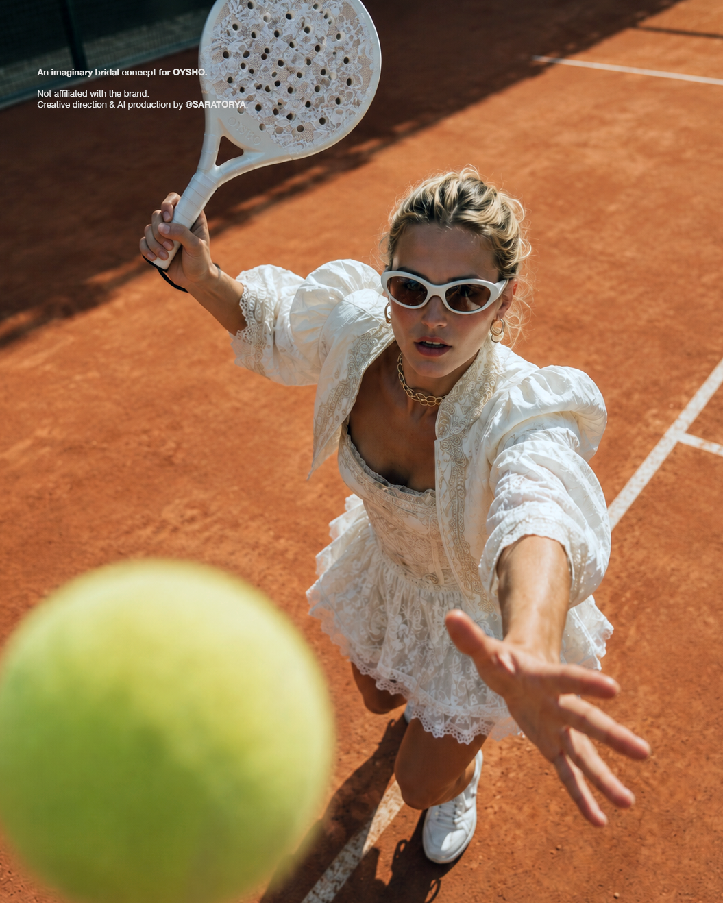 campaña conceptual de moda deportiva nupcial