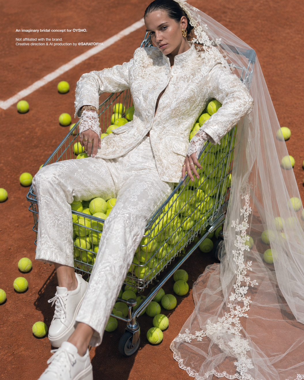 campaña conceptual de moda deportiva nupcial