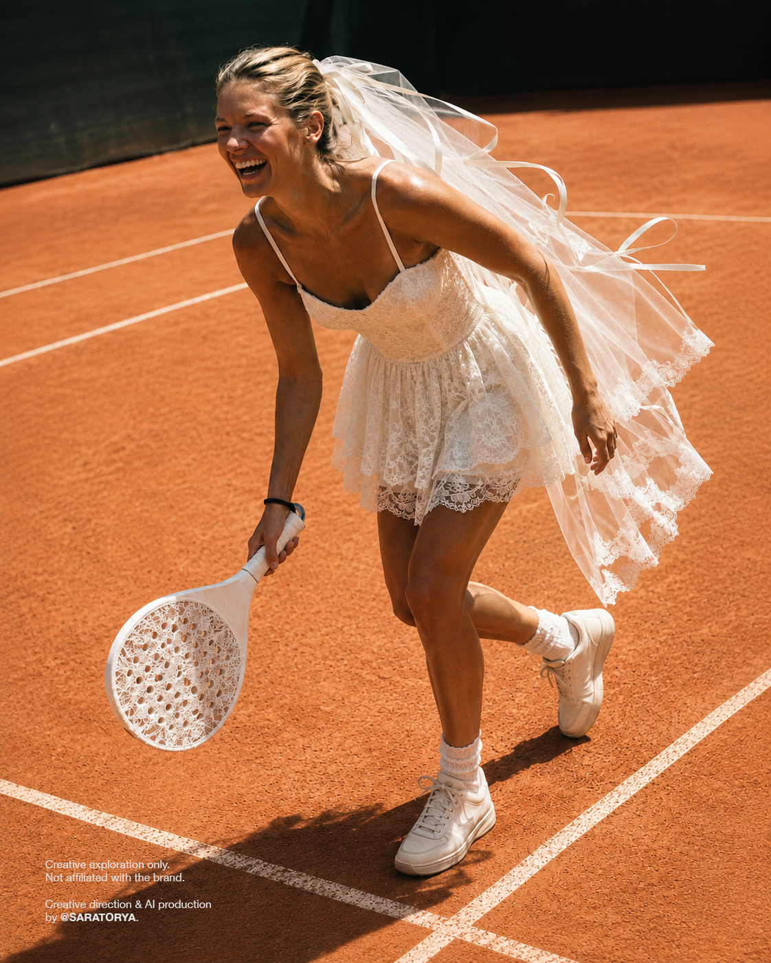 campaña conceptual de moda deportiva nupcial